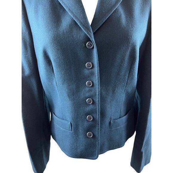 Vintage Young Pendleton Pure Virgin Wool Button Up Blazer Jacket Blue Size 11/12 - Picture 3 of 10